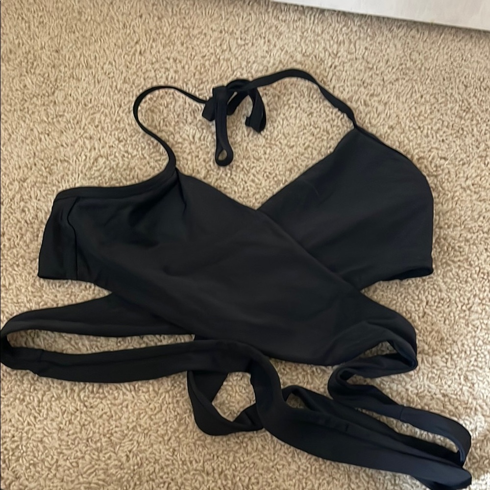 Black Wrap Bikini Top